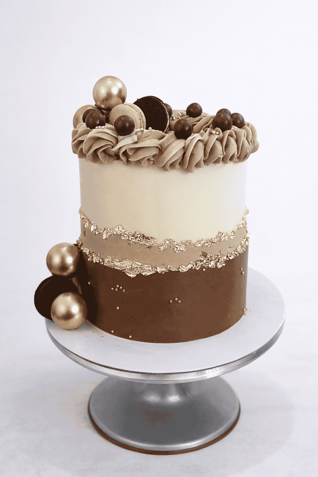 A frosted celebration cake