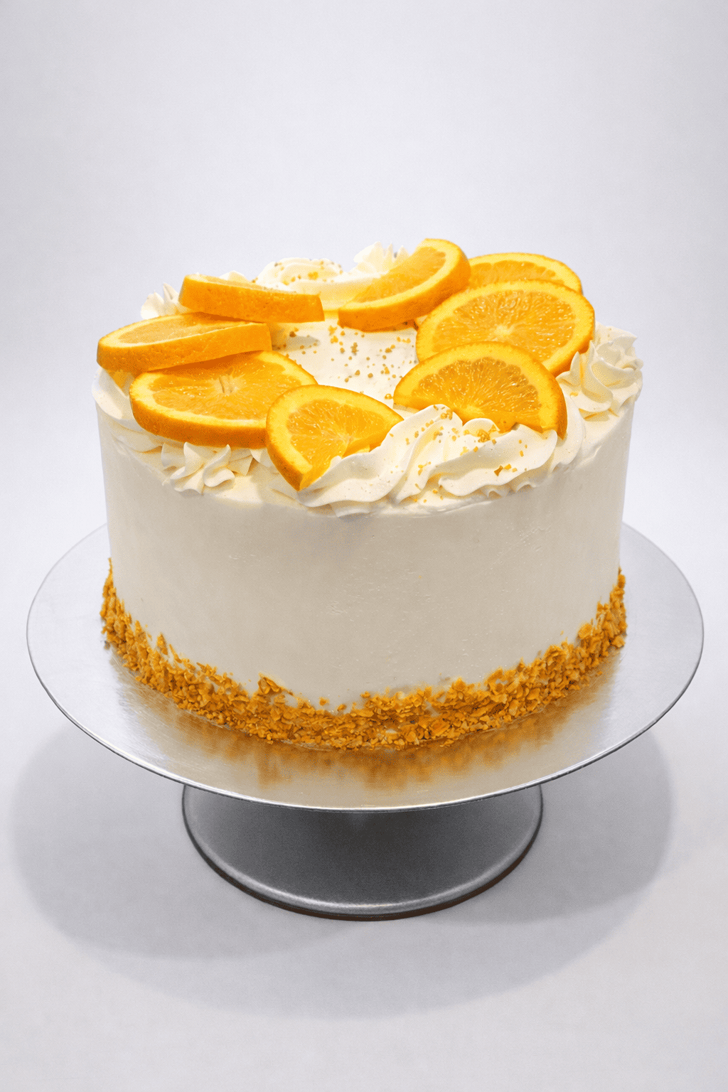 Decorator finishing a cake