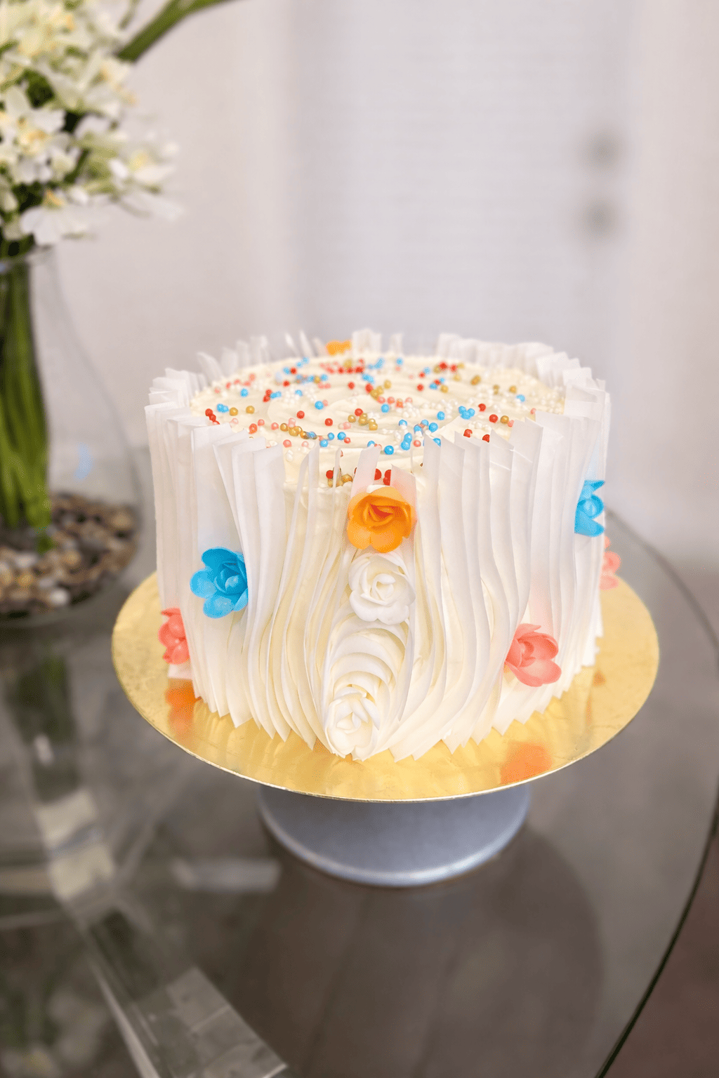 A styled dessert table